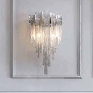Luxury Metal LED Wall Sconce Lamp Tassel Indoor Bracket Lighting for Home Living Room Wall Mounted Night Light