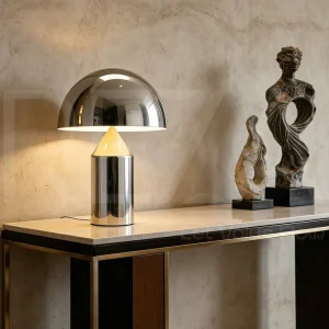 Luxury Metal Mushroom Table Lamp Customize G9 Desk Lamp Chrome Classic Decor 110V 220V Table Light for Restaurant Hotel Resort