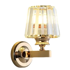 Luxury Modern LED Crystal Wall Lamp for Living Room Bedroom & Corridor Indoor Home Decor 220V Iron Body Gold Accent for Hotels