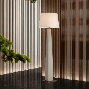 Luxury Modern LED Floor Lamp with Metal & Fabric Construction for Hotel Bedrooms and Apartments Stylish Bedside Light