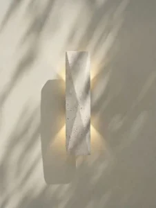 Luxury Travertine Wall Light Minimalist Stone Wall Fixture Indoor Decorative Lamp for Living Room Hotel Corridor