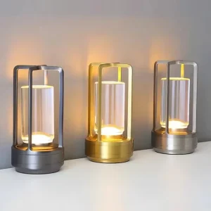 Luxury Wireless Touch Sensor Acrylic Crystal Decorative Night Light LED Bedside Table Lamps for Romantic Dinner