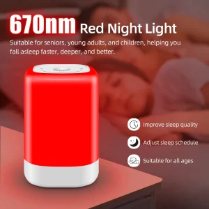 M6 670nm Red LED USB Rechargeable Touch Sensor Wireless Bedroom Night Light
