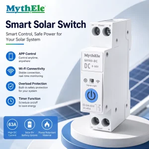 MY40-DC 40A WiFi DC Smart Switch 8 90V Remote On Off Control for Solar RV Battery System