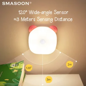 Magnetic Human-Induction ABS Material LED Night Light for Hallway Cabinet Bedroom and Bedside