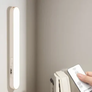 Magnetic LED Table Lamp USB Rechargeable Eco-Friendly Simple Design with Clock Remote Control Adjustable Brightness Desk Lamp