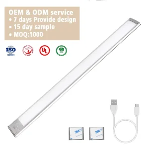Magnetic LED Under Cabinet Light USB Charging for Kitchen Wardrobe Shop