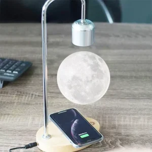 Magnetic Levitating Moon Floating LED Table Lamp Night Light