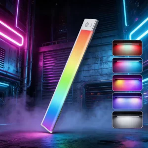 Magnetic Rechargeable RGB Cabinet Motion Sensor Light Human Body Induction Auto on Off Smart Wardrobe Closet Display