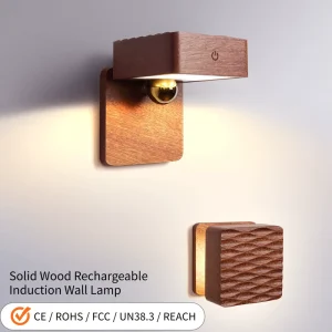 Magnetic Touch Control Motion Sensor Wall Lamp Wireless Rechargeable Modern