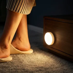 Magnetic USB Rechargeable LED Night Light Remote Control Dimmable 3 Colors Portable Bedroom Closet Cabinet Wall Lamp