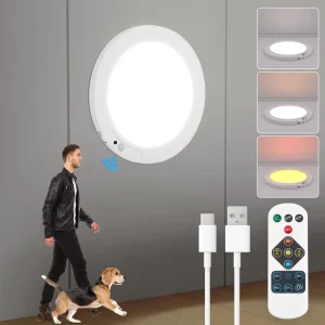 Magnetic Wireless Ceiling Lights Battery Operated Closet Light LED Shower Lights for Stairs Pantry Hallway Porch