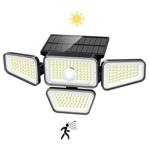 Manufacturer 270 Led Wall Flood Solar Security Light Lamp Waterproof Solar Light Outdoor Motion Sensor for Garden Yard Garage