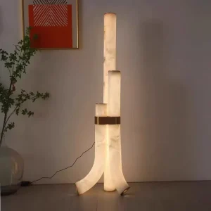 Manufacturer Direct Sale Natural Spanish Marble Floor Lamp for Living Room Hotel Homestay Bedroom and Model House