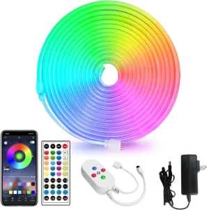 Manufacturer IP65 Waterproof Flexible Soft RGBIC Smart Neon LED Strip Light for Bedroom