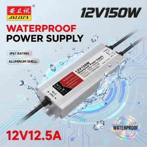 Manufacturer IP67 SMPS Slim LED Driver Waterproof 12V 150W Switching Power Supply