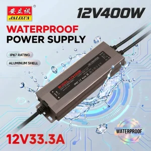 Manufacturer IP67 SMPS Slim LED Driver Waterproof 12V 400W LED Switching Power Supply