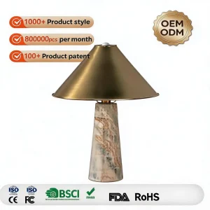 Marble + Hardware Desk Lamp Plug in Switch E27 Festive Scene Desktop Decorative Lamp