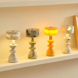 Marble Jade Table Lamp Coffee Table Bar Lamp Nordic Ins Creative Simple Touch Control Bedside Night Light Logo Customization