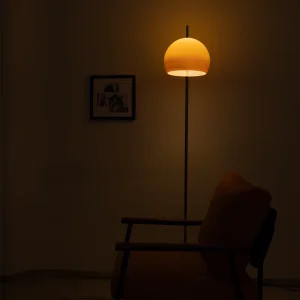 Marble and Acrylic Lamp Heads European Style Smart Dimming Floor Stand Light LED Orange Floor Lamp