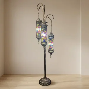 Marrakech Turkish Floor Lamp Stained Glass Mosaic Ottoman Standing Lamp