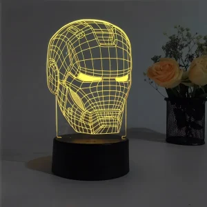 Marvel Acrylic 3D Illusion LED Night Light with Touch & Remote Control Modern Design Multiple Light Colors