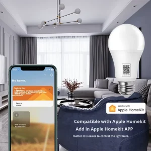 Matter A19 Smart Bulb Direct Connection HomeKit & App Control Voice & Timer LED Light for Home Use