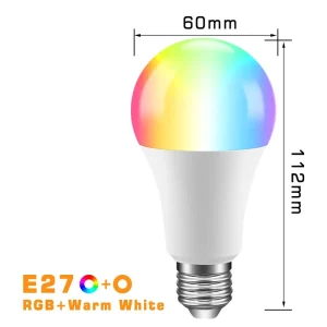 Matter Smart LED Bulb E27 Dimmable Crystal RGB Wireless Wi-Fi Voice Control