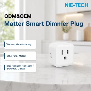 Matter Smart Mini Dimmer 200W 120V for Living Room and Bedroom Lighting Control ETL FCC