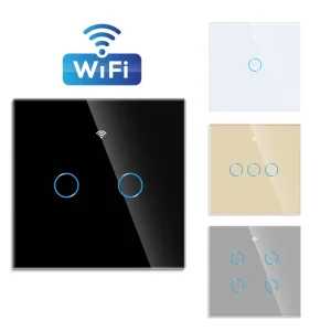 Matter Smart Touch Switch EU UK 1 2 3 4 Gang WiFi Wall Light Switches Remote Voice Control by Alexa Google Homekit No Neutral