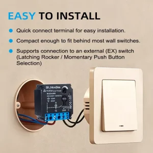 Matter Thread Dimmer Module 200W Smart Home Wall-Mount Digital Box with Google Assistant and Apple Home Compatibility