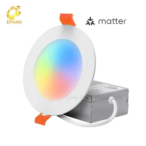 Matter WiFi No-Flicker RGBCW CCT LED Panel Light Recessed Ceiling Downlight