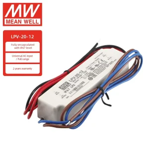 Mean Well LED Driver LPV 20 12 Constant Voltage Waterproof Light Driver Ip67 12v 20w Switching Power Supply