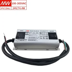 Mean Well XLG 75 24 A 75W 24V IP67 Constant Voltage LED Driver Power Supply Switching for Outdoor Lighting Signage Applications