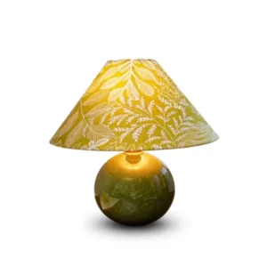 Medieval Style Printed Fabric Lampshade Decorative Table Lamp French Vintage Ceramics Body Three Color Button Switch Bedside