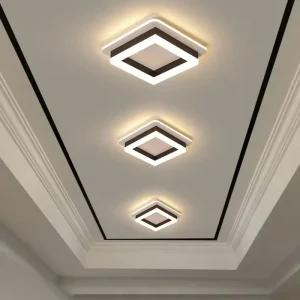 Metal AC LED Chandelier Ceiling Light, IP33, 6000K, for Corridor, Living Room, Kitchen, and Balcony