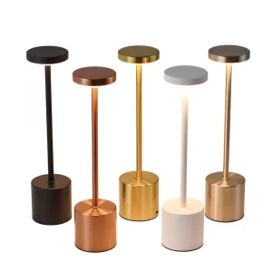 Metal Explosions LED I-shaped Nordic USB Charging Touch Table Lamp Multi-color Temp Dimmable Battery Included for Restaurant
