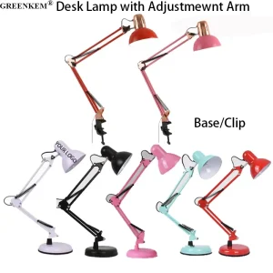 Metal Foldable LED Long Arm Table Lamp for Study Work Bright Eye Protection Plug in Nail Lamp