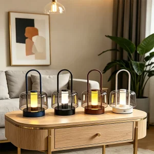 Metal Touch-Control Portable LED Table Lamp Battery Included Bedside Night Light