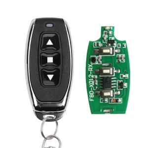 Metallic Frame RF 433 Remote Control 1 2 3 4 Channel ABCD Wireless Key Fob for Electric Gate and Power Switch