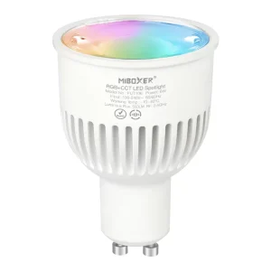 Miboxer LED Bulb FUT106 6W GU10 RGB+CCT Brightness and Color Temperature Adjustable LED Spotlight (2.4G)
