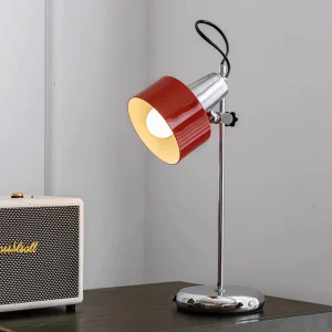 Mid Century Adjustable Chrome Desk Lamp Conical Metal Shade Rotatable Head Bedside Study Office Task Reading Table Lamp