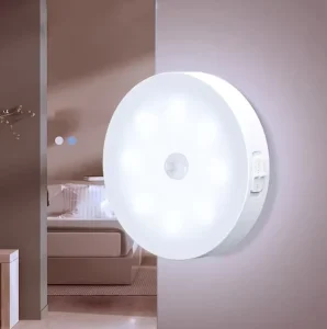 Mini ABS LED Sensor Night Light with Magnetic Mount for Corridors, Bedrooms, and Hallways