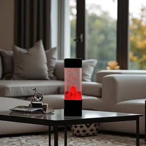 Mini Baby Night Light with Volcano Design, Warm LED Light, Dimming, and AAA Battery Operation