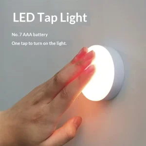Mini LED PIR Motion Sensor Cabinet Light, ABS, Touch Control, AAA Battery Powered, for Bedroom and Closet
