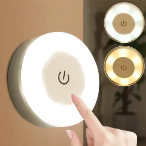 Mini LED Sensor Cabinet Light 3 Modes USB Rechargeable Magnetic Base Touch Control Portable Dimming