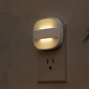Mini LED Sensor-Controlled Plug-In Night Light Dusk to Dawn Warm White Dimmable for Kids Bedroom