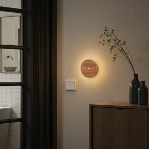 Mini Motion Sensor Rechargeable LED Moon Light Night Lamp Dimmable Portable for Bedroom