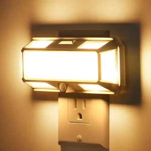 Mini Plug-In LED Night Light with Sensor Control, Adjustable Dimming and Warm White Light for Bedroom and Nursery