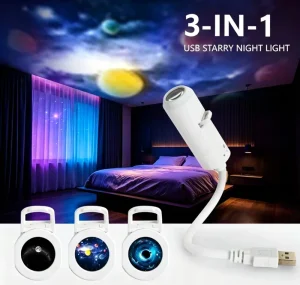 Mini Projector Night Light Eye friendly Starry Sky Atmosphere Lamp for Bedroom Sleep
